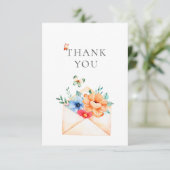 Paris Café Bakkerij Aquarel Bedankkaart (Staand voorkant)