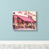 Paris Cafe Bar Canvas Afdruk (Insitu (Houten vloer))