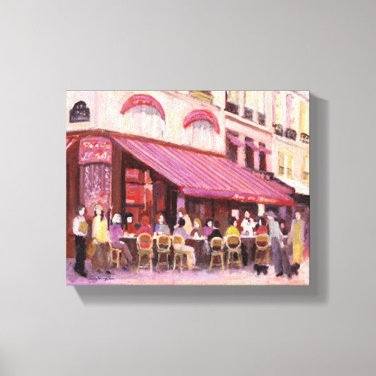 Paris Cafe Bar Canvas Afdruk (Voorkant)