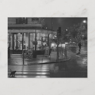 Paris Cafe bij nacht Briefkaart
