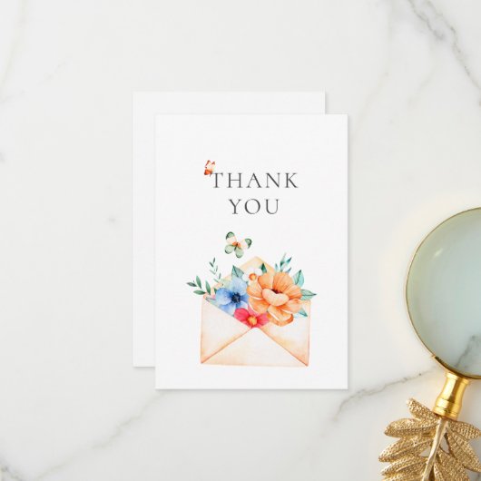 Paris Cafe Boulangerie Aquarel Bedankkaart (Voorkant / Achterkant in situ)