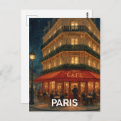 Paris Café Briefkaart (Voorkant / Achterkant)