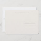 Paris Cafe Briefkaart Linen Note Card Briefpapier (Achterkant)