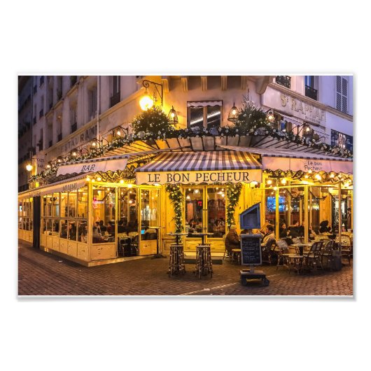 Paris Cafe - Le Bon Pecheur - Foto Afdruk (Voorkant)