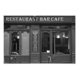 Paris Cafe - Les Tontons - Black and White - Foto Afdruk