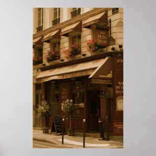 Paris Cafe overdag Poster