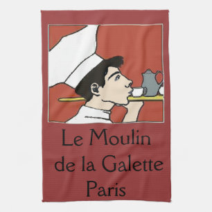 Paris Cafe, tekst toevoegen Theedoek