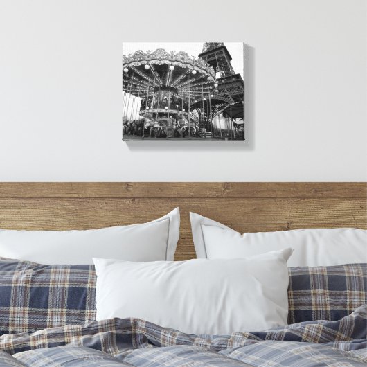 Paris Carousel Canvas Afdruk (Insitu (Slaapkamer))