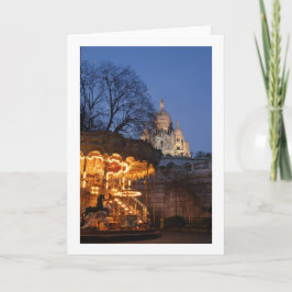 Paris Carousel Folded blank Wenskaart Kaart
