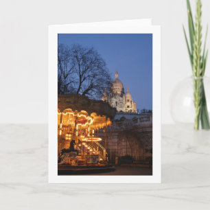 Paris Carousel Folded blank Wenskaart Kaart