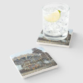 Paris Carrousel (en Eiffeltoren) Stenen Onderzetter (Zijkant)