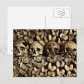 Paris Catacombs Skulls and Botten Briefkaart (Voorkant / Achterkant)