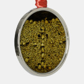 Paris Catacombs Skulls en Botten Metalen Ornament (Rechts)