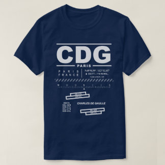 Paris Charles De Gaulle Airport CDG Tee Shirt: T-shirt