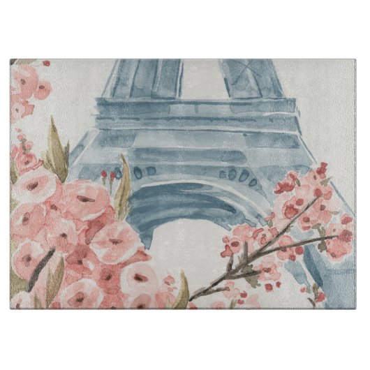 Paris Cherry Blossom Snijplank (Voorkant)