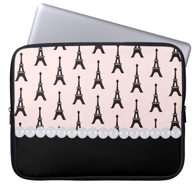 Paris Chic-laptophoes Laptop Sleeve (Voorkant)