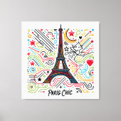 Paris Chic Vibes #1 Canvas Afdruk (Voorkant)