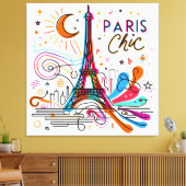 Paris Chic Vibes #3 Canvas Afdruk (Insitu (Woonkamer))