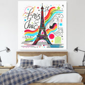 Paris Chic Vibes #4 Canvas Afdruk (Insitu (Slaapkamer))