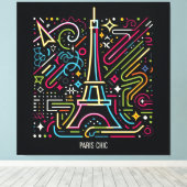 Paris Chic Vibes #5 Canvas Afdruk (Insitu (Houten vloer))