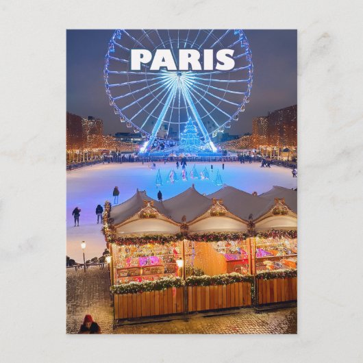 Paris Christmas Wonder Briefkaart (Voorkant)