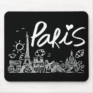 Paris City Doodle Muismat