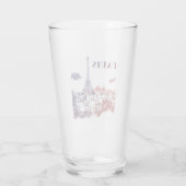 Paris City Skyline Eifel Tower Travel Frankrijk Glas (Achterkant)