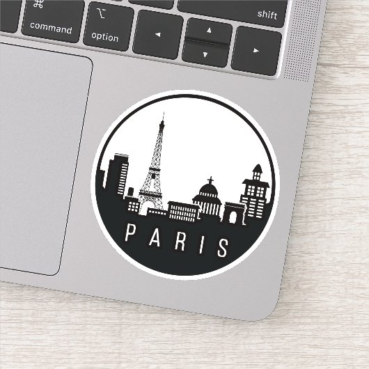 Paris City Skyline Sticker (Detail)