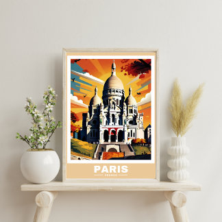 Paris Cityscape - Poster des monuments emblématiqu
