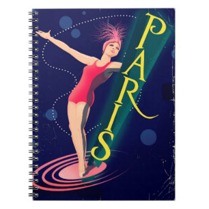 Paris Club vintage reisposter Notitieboek