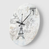 Paris Collage art Horloge (Angle)