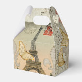  Paris Collage Eiffeltoren gepersonaliseerd Bedankdoosjes (Achterkant)