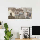 Paris Collage Poster (Thuiskantoor)