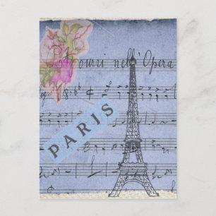 Paris  Collage Style Briefkaart