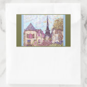 Paris Comme le Pointillisme avec autocollant Tour  (Sac)