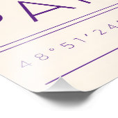 Paris Coordinates Map Poster – Minimal City Street (Coin)