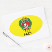 Paris Crest Ovale Sticker (Envelop)