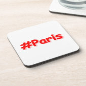 "#Paris" Cute Design. Bestel nu Bier Onderzetter (Linkerzijde)