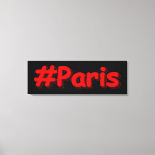 "#Paris" Cute Design. Bestel nu Canvas Afdruk