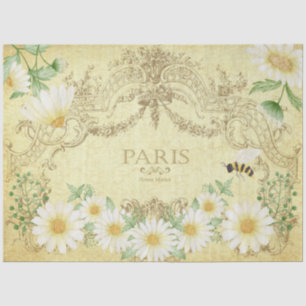 Paris Daisies bee Yellow Decoupage Crafting Tissuepapier