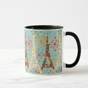 Paris de scintillement dans la tasse bleue