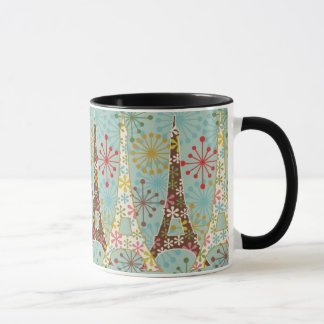 Paris de scintillement dans la tasse bleue