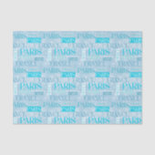 Paris Decoupage Blauw Tissuepapier (Voorkant)