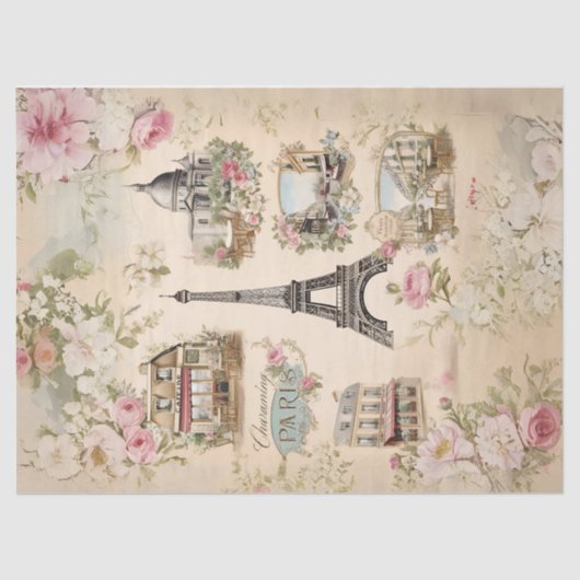  Paris Decoupage Tissue Paper Tissuepapier (Voorkant)