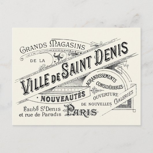  Paris Deptartwinkel Ad Briefkaart (Voorkant)