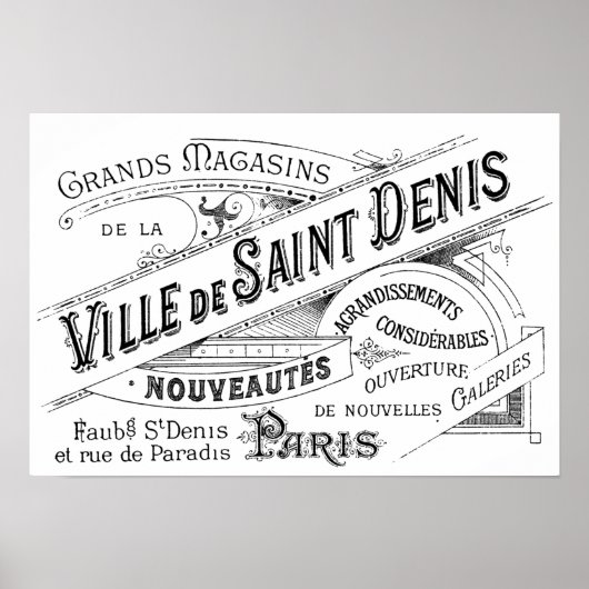  Paris Deptartwinkel Ad Poster (Voorkant)