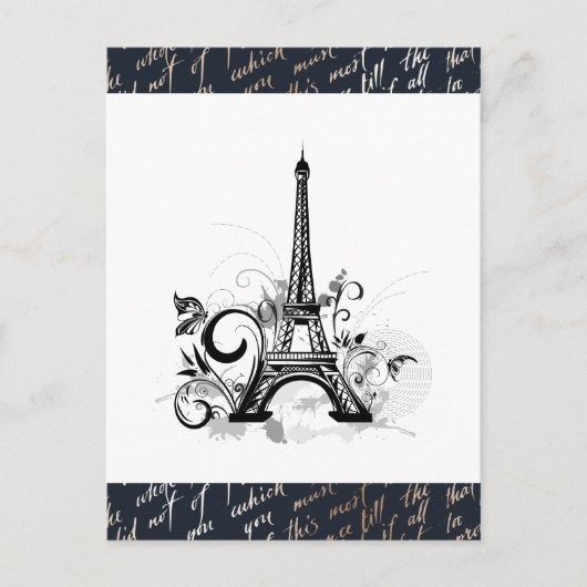 Paris Design Cute Briefkaart (Voorkant)