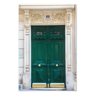 Paris Deurk Green Number 30 - Foto Afdruk