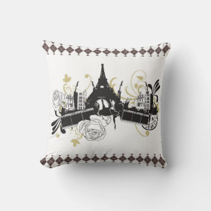 Paris Diamond Design Reversible Pillow Kussen