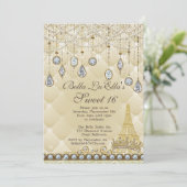 Paris Diamond et Perles Invitations de fête d'anni (Debout devant)